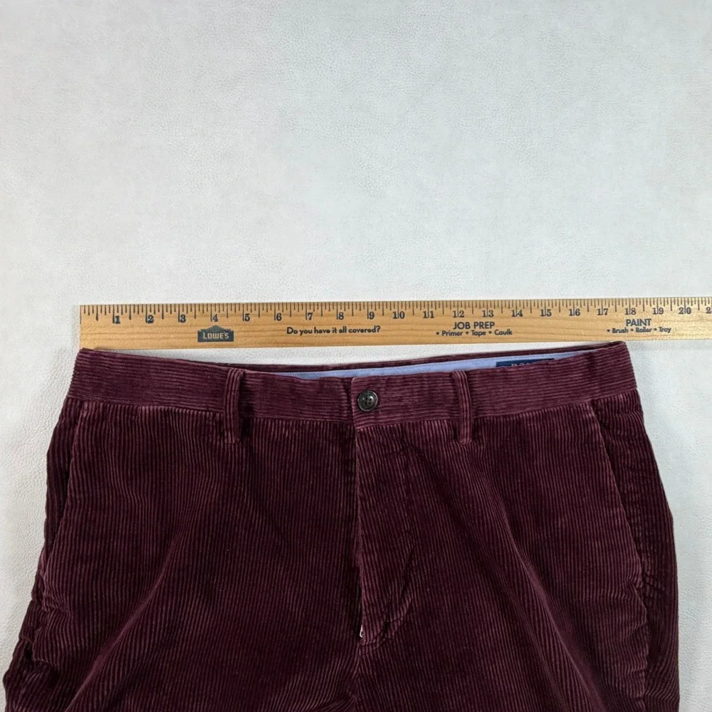 Polo Ralph Lauren Mens 35x30 Burgundy Corduroy Stretch Classic Fit Pants‎ Maroon